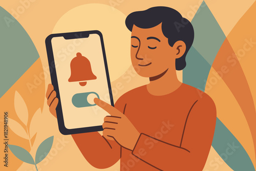 Digital characters wellbeing letters icon colors speech illustration geometric cohesive vector no