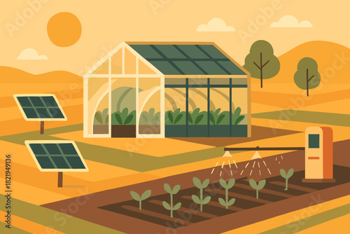 System icon sustainable panels vector greenhouse chinese typography no design flat cyrillic