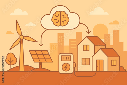 Smart energy letters no typography vector style emojis balance icon balancing flat