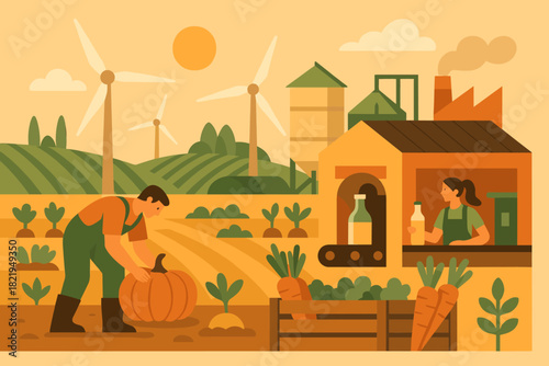 Food farm typography colors icon no sustainable balance design speech numbers vector