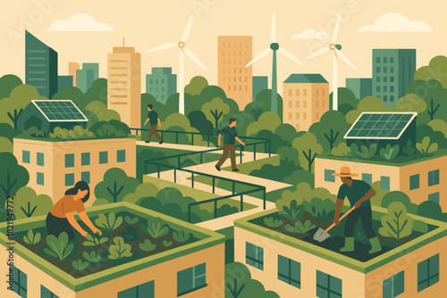 Icon negative people no walkways style bubbles sustainable oasis text panels vector