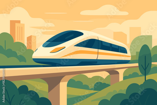 Icon text punctuation train vector typography journey elevated futuristic no landscapes any