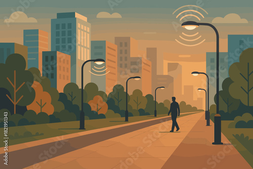 Smart letters cyrillic style city marks illumination full emojis no geometric icon