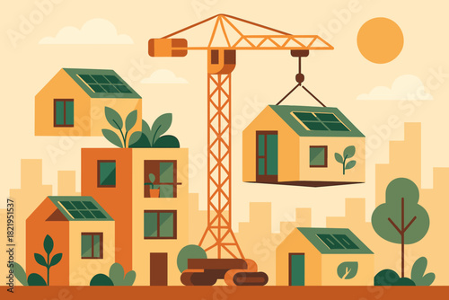 Construction modern progress no text minimal emojis full eco captions vector icon