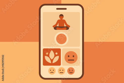 Labels numbers icon no screen speech apps cyrillic vector marks wellbeing negative