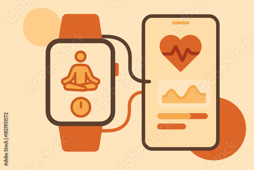 Flat vector apps digital rate negative any monitor icon no typography wellness