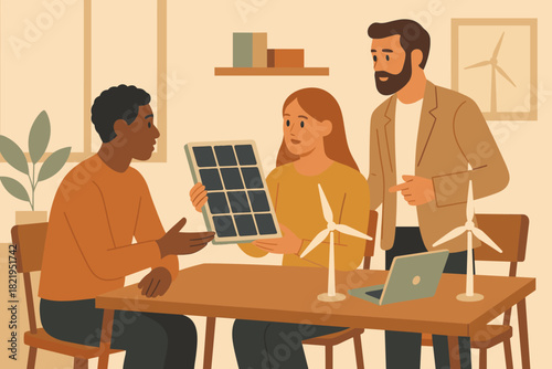 Small no innovation panel vector clean tech bubbles founders chinese emojis full