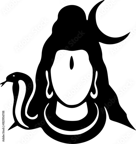 Unique Lord Shiva Black Vector Silhouettes