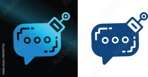 AI chatbot bubble icon