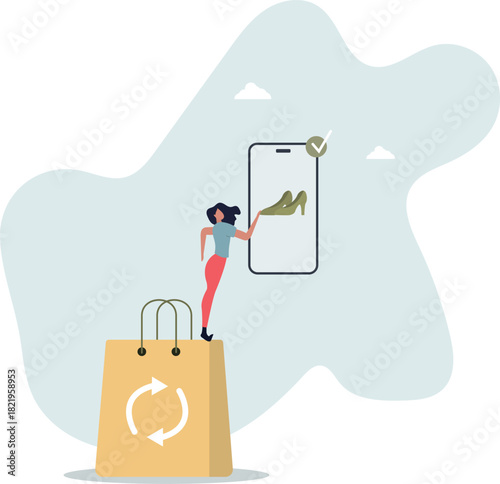 buying recycling eco friendly clothes and textile consciously. Conscious consumption,life and employment of people.