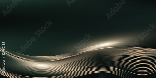 Green Gold Award Background, luxury graphic. Abstract Background, Royal Premium Design Template. Amazing Flyer and Brochure Artwork. New Certificate Design.