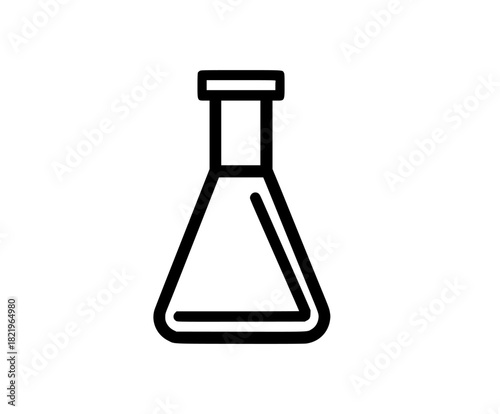 Eureka's Alchemy: Chemist's Crucible Monochrome | Clean, isolated vector art for creative projects.