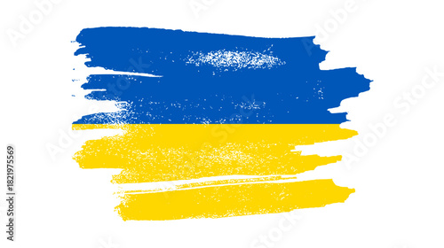 Ukrainian national flag in grunge style