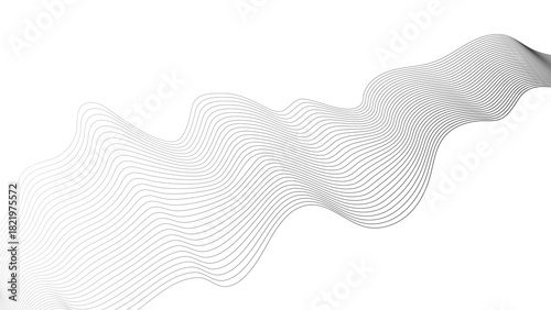 Abstract backdrop with grey wave gradient lines