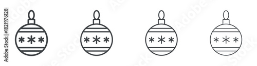 Ornament icon outline style vector. outline icon set.