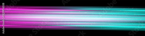 Bright horizontal beam of light on black background. Glowing laser effect creating futuristic and sci-fi aesthetics.
Suitable for technology, energy, speed and digital design themes.
