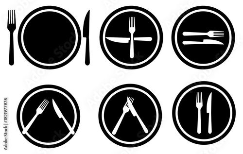 Set of cutlery gestures