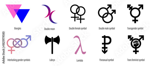 Set of LGBT symbols