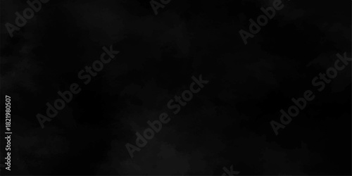 Dark grunge texture of black smoke on a gray concrete wall surface for an old vintage background design