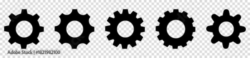 Setting gears icon set