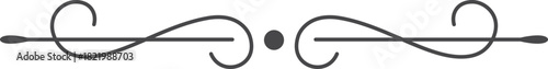 A black and white line with a circle in the middle