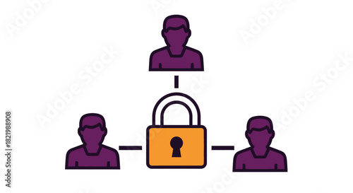 Secure access point with user profiles showing network protection and data security concepts