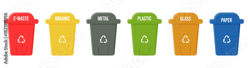 Collection of trash can icon
