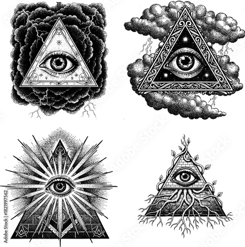 All-Seeing Eye of Providence Tattoo Designs, Masonic Symbols