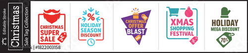 Boost Your Holiday Sales with These Festive Christmas Discount Stickers and Shopping Festival Badges Ready for Your Next Marketing Campaign this Season
