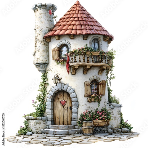 Fantasy Medieval Towers and Castles – Fairytale Stone Buildings, Cozy Lighthouses and Enchanted Architecture Illustrations