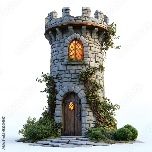 Fantasy Medieval Towers and Castles – Fairytale Stone Buildings, Cozy Lighthouses and Enchanted Architecture Illustrations