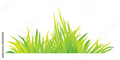Green grass vector icon, natural meadow blades illustration, eco vegetation graphic for landscaping, gardening and nature designs