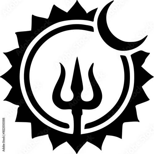 Minimal Lord Shiva Silhouette Logos in Pure Black Vector Designs
