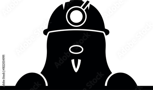 Mole miner cartoon icon