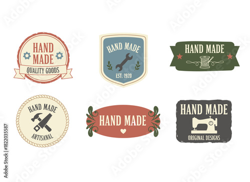 Handcrafted label lettering set against a white background, composed of hand‑made inscriptions