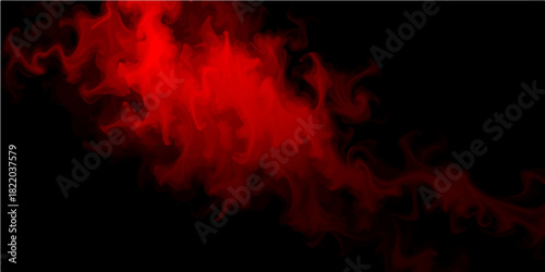 Abstract fiery blaze with burning energy and red-orange smoke texture in the dark