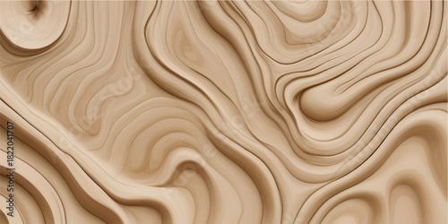 Wooden Texture Background with Brown Oak Grain Pattern