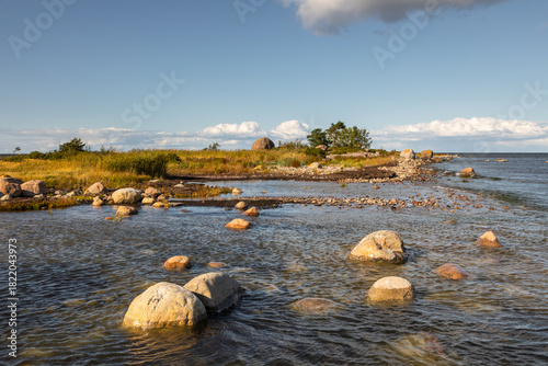 Fototapeta Naklejka Na Ścianę i Meble -  Rocky Baltic Sea waves in Lahemaa National Park, Estonia.