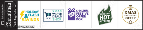 Boost Holiday Sales with Festive Christmas Deal Stickers for Marketing Campaigns and Seasonal Promotions, Perfect for E-commerce and Retail Businesses