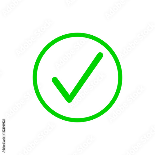 Free Download Green check mark inside a white circle isolated on transparent background - GFXLoad