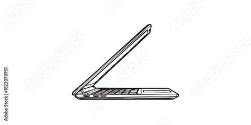 WebLaptop computer outline icon vector