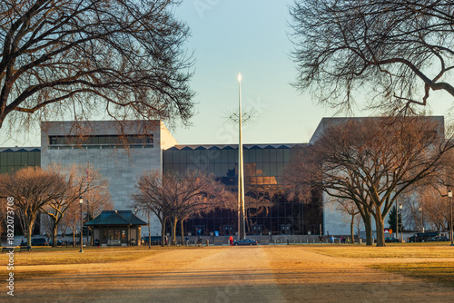 The National Air and Space Museum on National Mall of Washington, DC, USA