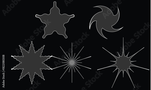 Vector transparent glass design elements.