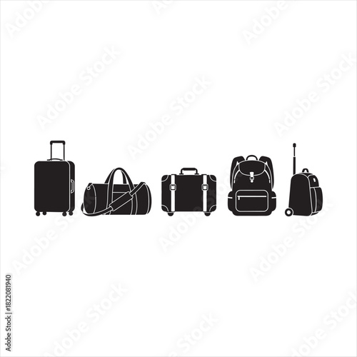 set of travel icons