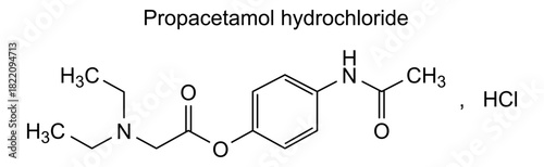 Propacetamol hydrochloride, chemical structure of propacetamol hydrochloride, drug substance