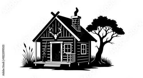 Sketch of residential house architecture model and construction icon vector illustration for real estate property