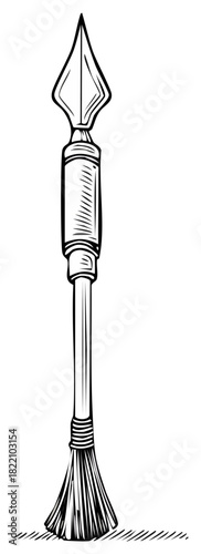 Illustration of an ink spear