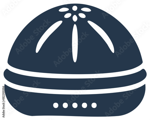 Illustrative graphic of a bun with slits, vector design, Asian inspired food, food element