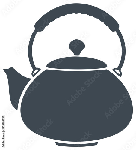 Illustration of an isolated kettle for tea or other beverages