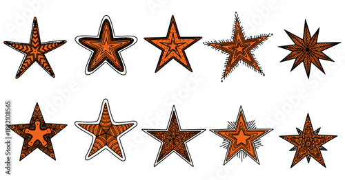 Vintage coffee brewing vector set with espresso machine, mugs, beans, French press, kettle and caf? elements.ai